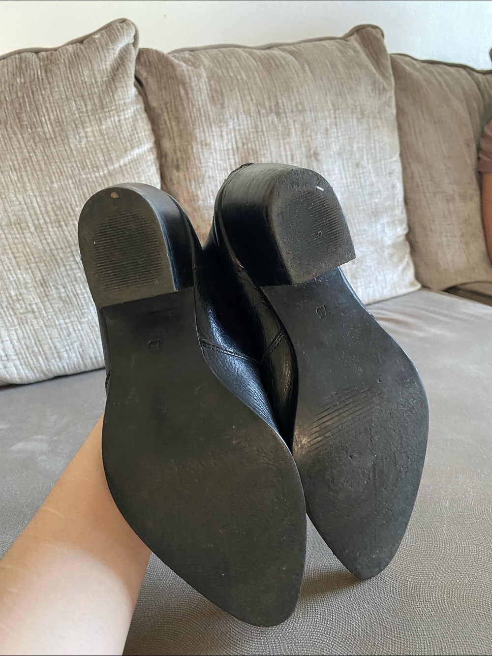 Classic Black Genuine Leather Women's Ankle Boots - Picture 3 of 5